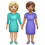 Duas Mulheres De Mãos Dadas: Pele Morena Clara, Pele Morena para WhatsApp 2.26.8.72