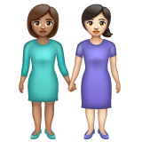 Duas Mulheres De Mãos Dadas: Pele Morena, Pele Clara para WhatsApp 2.26.8.72