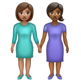 Duas Mulheres De Mãos Dadas: Pele Morena, Pele Morena Escura para WhatsApp 2.26.8.72