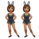 Mulheres com orelhas de coelho festejando, tipo 4 para WhatsApp 2.26.8.72